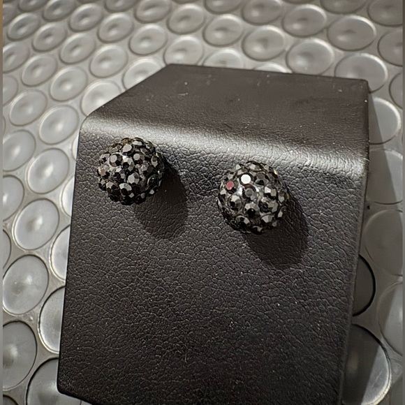 Jewelry - Elegant Black and Silver Stud Earrings